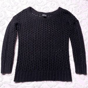 Wet Seal Black Open Knit Sweater small